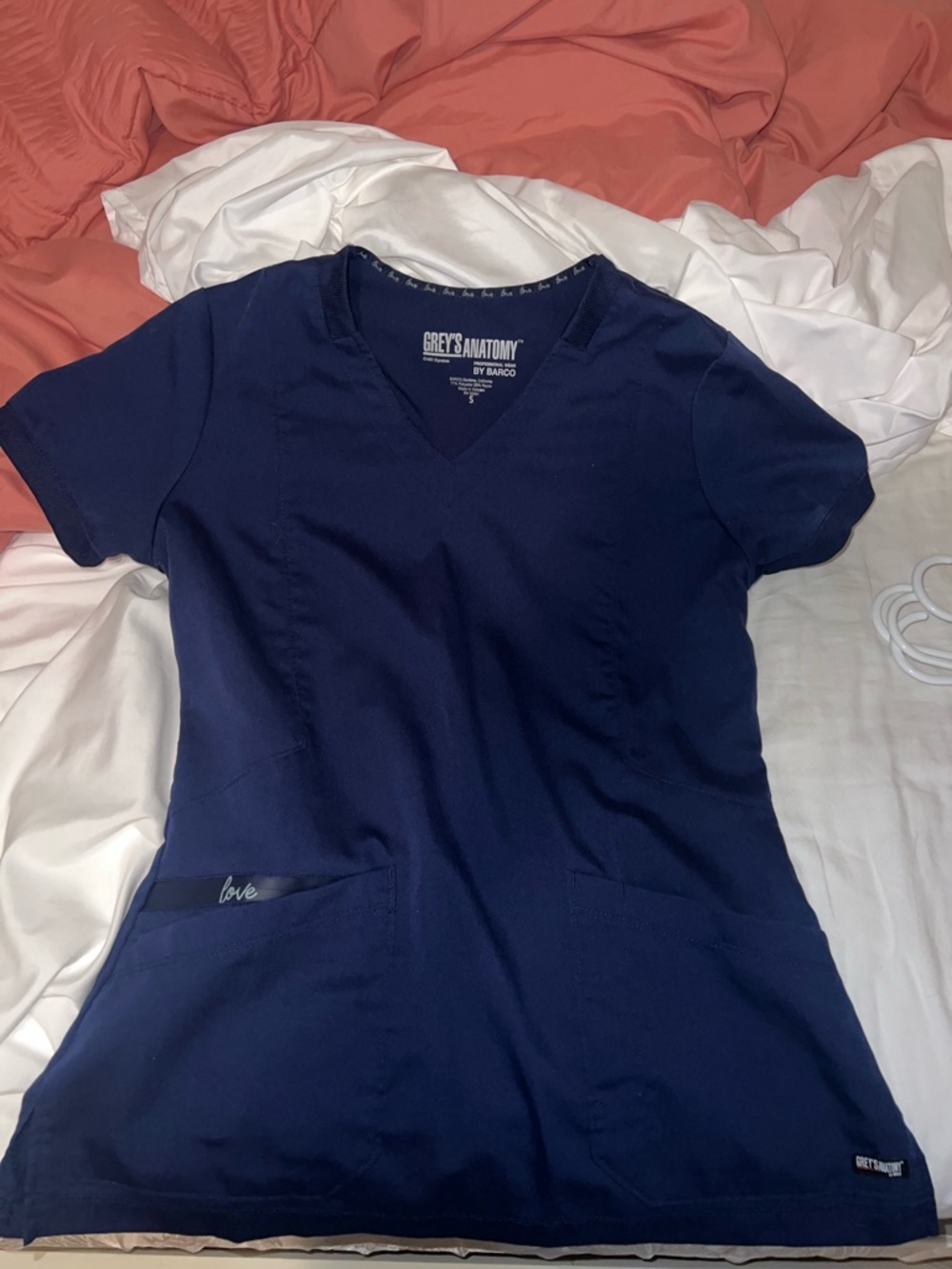 Grey's Anatomy Navy Classic V-Neck Scrub Set